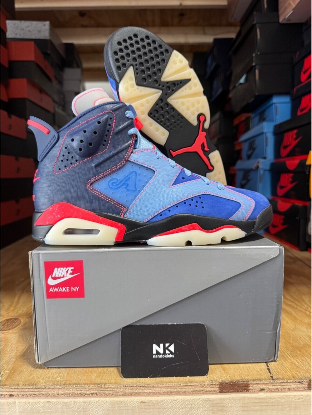 Awake NY x Air Jordan 6 Retro 'Blueberry' IQ5706-400 BRAND NEW MENS SIZE 8